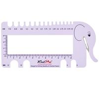 KnitPro ago e uncinetto View Sizer con filo cutter, plastica, Lilac, 30 x 35 x 30 cm