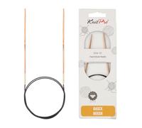 KnitPro Basix Birch: Ferri da Maglia: circolari: fissi: 40 cm x 2,25 mm, Legno di Betulla, Multicolore