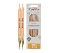 KnitPro Basix Birch: Ferri circolari intercambiabili: Normali: 11,6 cm x 9 mm, Legno di Betulla, Multi-Colour, 9,00 mm