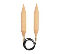 KnitPro Basix Birch: Knitting Pins: Circular: Fixed: 80cm x 35.00mm, Birchwood, Multi-Colour, 80cm x 35mm