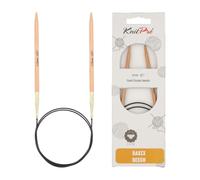 KnitPro Basix - Ferri circolari 120 cm x 4,5 mm, Colore: Betulla