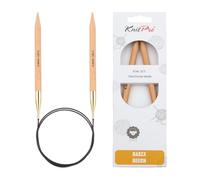 KnitPro Basix - Ferri circolari fissi in Legno di faggio, 80 cm, 9 mm