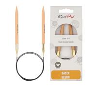 KnitPro Basix Birch-Ferri da Maglia circolari fissi, 150 cm, Legno di Betulla, Naturale, 8,00 mm
