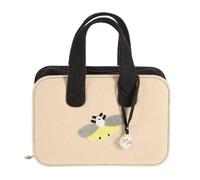 KNITPRO Bumblebee Doctor Bag-Pratico Design Rettangolare, per Filati, Ferri da Maglia e Accessori, Tessuto Foderato, Beige, 27.5 x 18.5 x 10cm