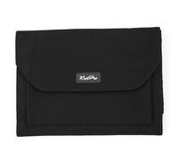 KNITPRO Coal Custodia assortita Maglia, per Ferri a Doppia Punta, Punte intercambiabili, Cavi e Accessori, Pelle scamosci, Nero, 25 x 18 x 2cm