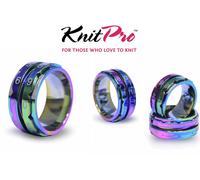 KnitPro Contatore Per Maglia Anello Tally Register - 4 Misure - Rainbow Metal