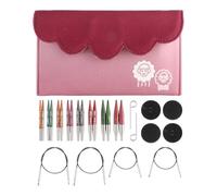 KNITPRO Dreamz - Set di mini ferri circolari intercambiabili, 5 cm, 8 misure (da 3 mm a 6 mm)