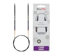 KnitPro Ferri circolari fissi J'Adore Cubics - Ferri in legno per calzini, coperte, maniche, maglieria circolare corta - 40 cm x 4,5 mm