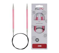 KnitPro Ferri da maglia circolari fissi Zing 100 cm 6,50 mm Alluminio Corallo