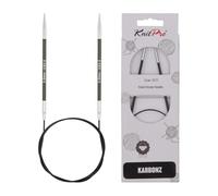 KnitPro Ferri circolari in Carbonio 80 cm, 3,00 mm Carbonz: perni fissi: 80 cm x 3 mm, Ottone, Black, 80cm x 3.00mm