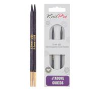 KnitPro Ferri circolari intercambiabili J'Adore Cubics - Ferri in legno per calzini, coperte, maniche, maglieria circolare corta - 5 mm