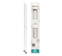 KnitPro - Ferri da Maglia a 1 Punta Nova Cubics, Dimensioni: 30 cm x 3,75 mm, Colore: Ottone Lucido