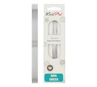 KnitPro - Ferri da Maglia a Doppia Punta Nova Cubics, Dimensioni: 15 cm x 2,5 mm, Colore: Ottone Lucido