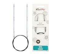 KnitPro - Ferri da Maglia circolari Cubics Nova, Dimensioni: 80 cm x 4,5 mm, Colore: Ottone Lucido