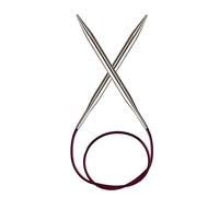 KnitPro - Ferri da Maglia circolari fissi Nova, 40 cm x 5,5 mm, Colore: Argento