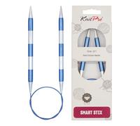 KnitPro Ferri da maglia: circolari, metallo, blu, 60 cm x 8 mm