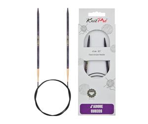 KnitPro Ferri da maglia J'Adore Cubics - Ferri circolari fissi - 80 cm x 4,50 mm