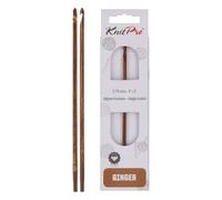 KnitPro Ginger Crochet Hooks - 3.75mm Afghan Tunisian Interchangeable Wooden Crocheting Hooks, Smooth & Comfortable