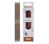 KnitPro Ginger Double Pointed Needles - 12.5cm x 4.5mm Double Ended Knitting Pins, Set of 5