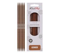 KnitPro Ginger Double Pointed Needles - 12.5cm x 5.5mm Double Ended Knitting Pins, Set of 5