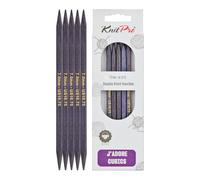 KnitPro J'Adore Cubics Ferri da Maglia a Doppia Punta Set da 5 - Spilli in Legno per Calzini Cappelli Guanti Corti per Maglia Rotondi - 20 cm x 7,00 mm