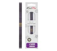 KnitPro J'Adore Cubics Ferri da Maglia a Doppia Punta Set da 5 - Spilli in Legno per Calzini Cappelli Guanti Corti per Maglia Rotondi - 15 cm x 2,25 mm