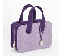 KNITPRO K12833 Borsa da Medico Foderata in Morbida Pelle Scamosciata Artificiale, per riporre Accessori per lavori a Maglia, Uncinetto e Ricamo, Finta, Viola, 27.5 x 18.5 x 10cm