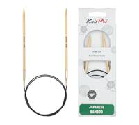 KnitPro K22247 Ferro da Maglia Circolare, bambù, Marrone, 4,00 mm