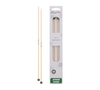 KnitPro K22355 - Ferri da maglia in bambù, 33 x 3 mm, 2 pezzi, colore: Marrone