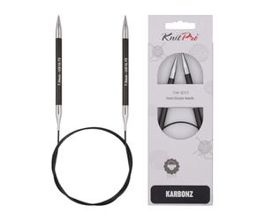 KnitPro Karbonz - Ferri circolari da Maglia, 80 cm x 7 mm, fissi, Multicolore