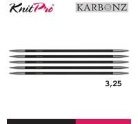 KnitPro Karbonz Ferri Da Calza 2 Lunghezze 15Cm 20Cm Set Di Ferri 17 Taglie