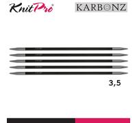 KnitPro Karbonz Ferri Da Calza 2 Lunghezze 15Cm 20Cm Set Di Ferri 17 Taglie