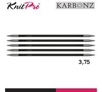 KnitPro Karbonz Ferri Da Calza 2 Lunghezze 15Cm 20Cm Set Di Ferri 17 Taglie