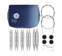 KnitPro Kit ferri intercambiabili Nova - 5 paia di ferri circolari da 13 cm con accessori Nova Chunky Set per principianti, professionisti e confezione regalo