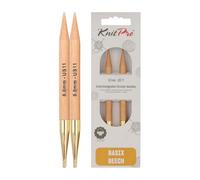 KnitPro - Basix Birch Intercambiabile 8,00 mm Punte a Maglia Circolare - 1 conteggio
