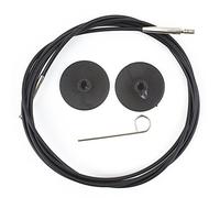 KnitPro Cavo per Maglieria con connettore, Argento, Black, Makes 150cm/60