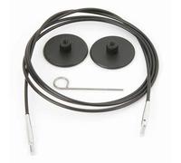 KnitPro – Cavo intercambiabile per maglieria con connettore – Plastica/Metallo Nero 60 cm