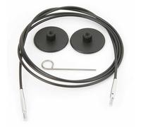 KnitPro Cavo intercambiabile per maglieria con connettore in legno nero 80 cm