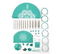 KnitPro Mindful Collection The Gratitude Set Stainless Steel Interchangeable Needles 13cm Aghi, Acciaio Inossidabile, Blu, Taglia unica