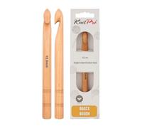 KnitPro Basix Betulla: Uncinetto Uncino: Singola Termine: 15cm x 15.00mm, Legno, Multi-Colour, 15 mm