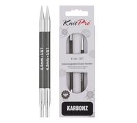 KnitPro KP41326 Aghi circolari, intercambiabili, legno, nero/argento, 4,50 mm