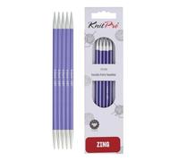 KnitPro Zing: Ferri da Maglia a Doppia Punta: 15 cm x 4,50 mm, Alluminio, Viola