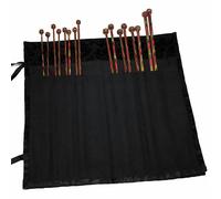 KNITPRO Custodia per Ferri da Maglia in Tessuto: Jacquard Nero Avvolgente: 30 cm, Cotone