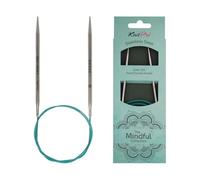 KnitPro Mindful 36079 - Ferri circolari per lavorare a maglia, 4,00 mm, 60 cm, colore: verde blu, 4 mm