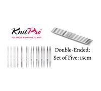 KnitPro Mindful Set Di Ferri A Doppia Punta In Acciaio 5 Pezzi 15cm