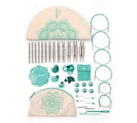 KnitPro Mindful Set ferri intercambiabili - Coppia di ferri circolari 13 x 10 cm con accessori Mindful Passion Set per principianti, professionisti e set regalo