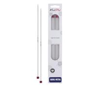 KnitPro Nova 40 cm x 3,75 mm Scavano con Estrema Brillante Ottone Metallo Letto Singolo per la Tessitura, L'Argento