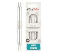 KnitPro Ferri da maglia circolari intercambiabili Nova Cubics Speciali 5,50 mm Ottone Silver