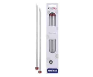 KnitPro Nova Metall - Ferri Diritti da Maglia, 7,0 mm, 40 cm