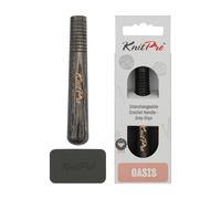 KnitPro Oasis Inter. uncinetto manico in legno Grey Onyx - 1 pz.